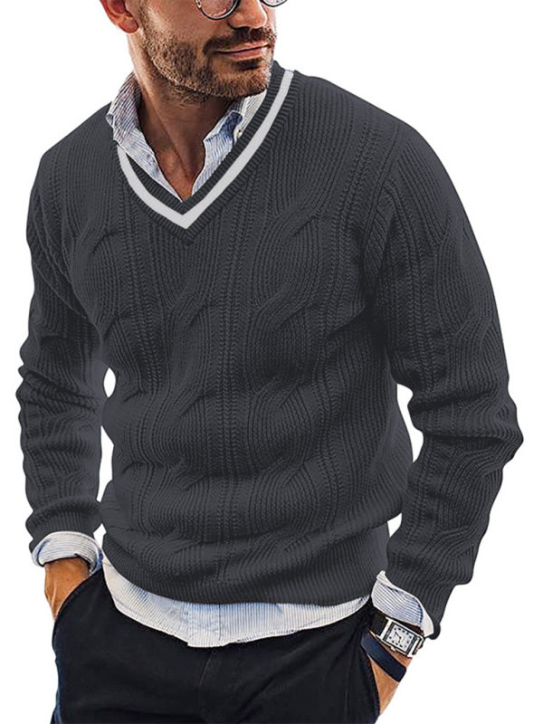 V-Neck Slim Fit Knitted Sweater