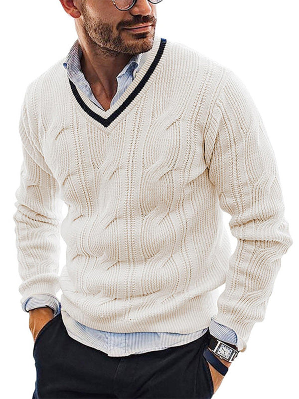 V-Neck Slim Fit Knitted Sweater