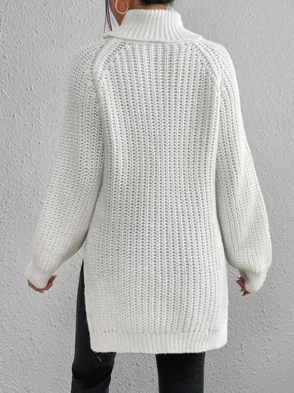 Threadwinter Original Turtleneck Slit Loose Sweater