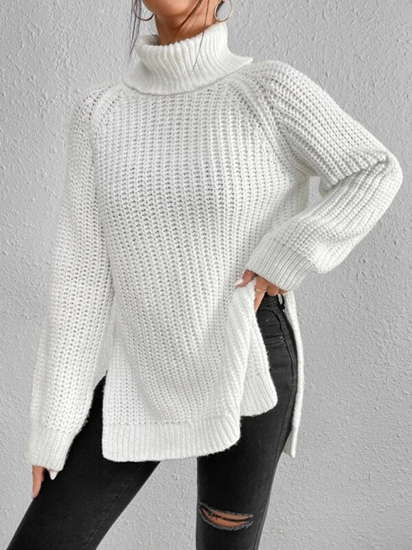 Threadwinter Original Turtleneck Slit Loose Sweater