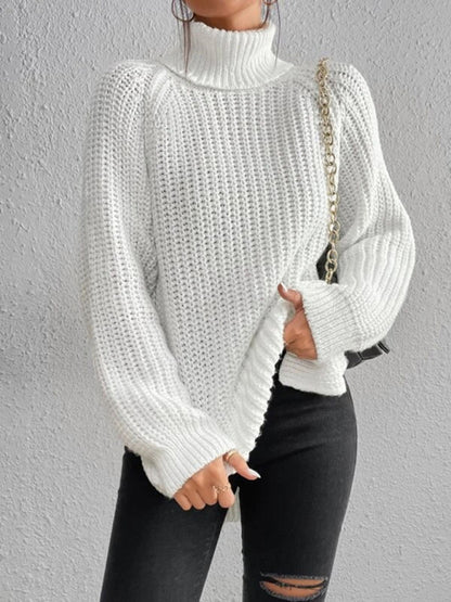 Threadwinter Original Turtleneck Slit Loose Sweater